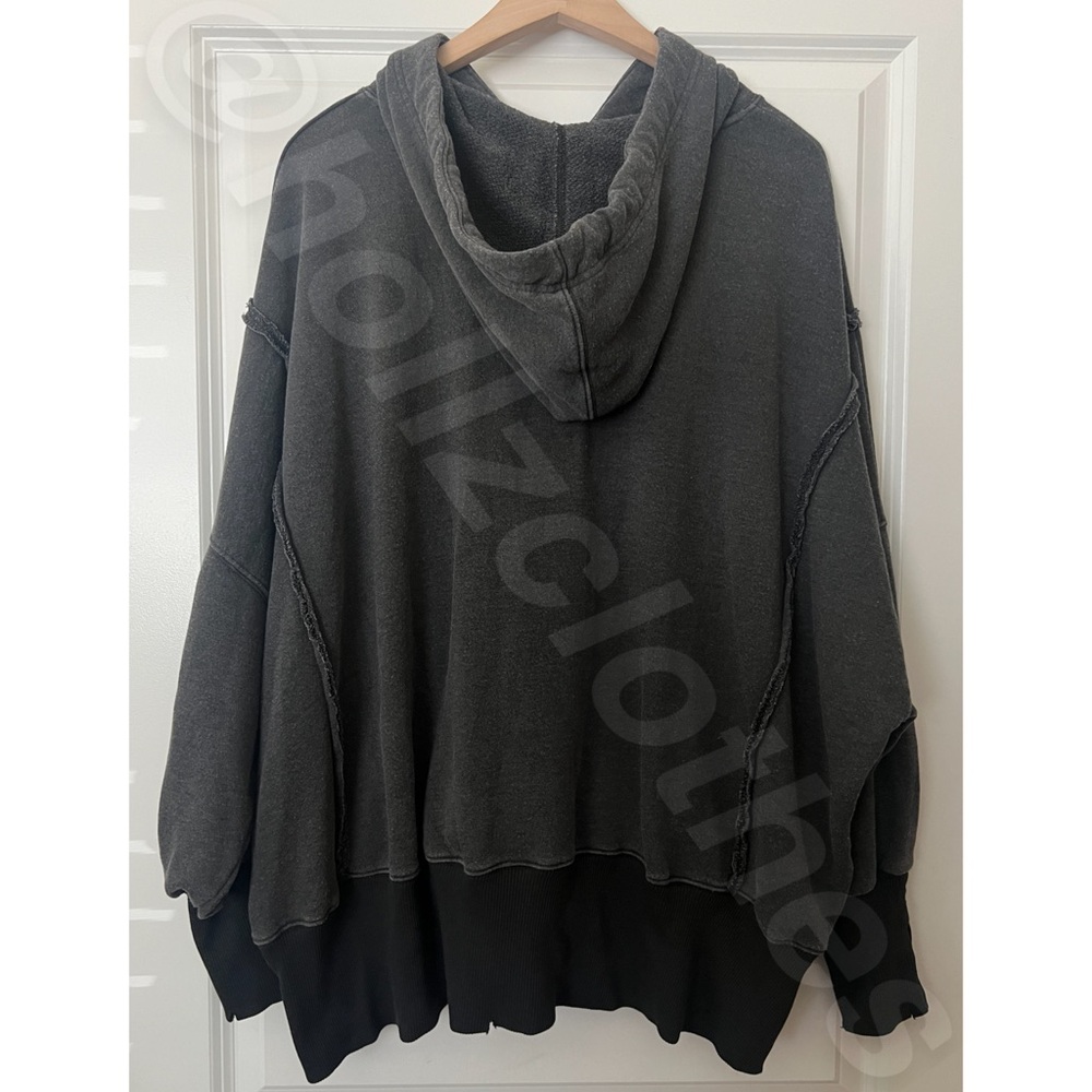 NWOT Free People Camden Pullover Hoodie Washed Black S - Picture 8 of 12